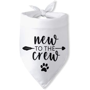 جديد إلى The Crew Dog Bandana هدية إعلان الجرو الجديدة للمالكين الجدد جرو باندانا هدايا مالك الكلب مثلث المرايل وشاح الملحقات للكلاب الصغيرة والمتوسطة الحيوانات الأليفة
