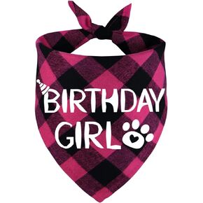 STMK Dog Birthday Bandana, Multi Sizes Dog Birthday Boy Bandana for Small Medium Large Dogs Pets (Large, Blue)