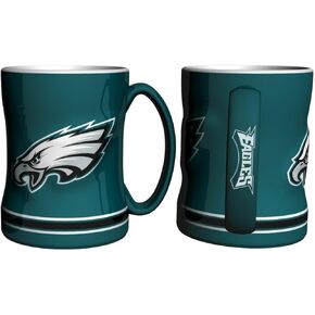 Philadelphia Eagles 15 Ounce Sculpted Logo Relief Coffee Mug