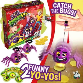 Spider YO Game, Catch The Bugs with Your Spider yoyo, Memory Game, Ages 4+, Fun Games, Family Games, Party Games, Toys for Girls, Toys for Boys, yoyo for Kids