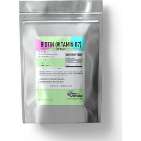 Biotin (Vitamin B7) Powder Vitamin B7 Powder for Hair, Skin, and Nail Health, Biotin Vitamin Non-GMO, Gluten-Free (8 Ounce / 226 Grams) in Kuwait