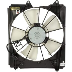 DNA MOTORING OEM-RF-0193 Factory Style Radiator Cooling Fan Assembly Cooling Efficiency Improved Direct Replacement [Compatible with 09-14 Acura TL] Black