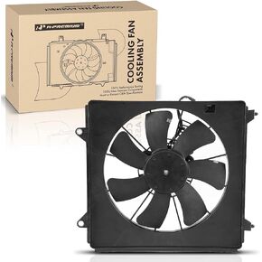 A-Premium Right Engine Radiator Cooling Fan Assembly Compatible with Select Honda Models - Accord 2013 2014 2015 2016 2017 - Replace# 386155A2A01, 38611RL8A01