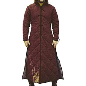 Gambeson Coat Medieval Thick Padded Full Length Sleeves Gambeson Coat Aketon Jacket Armor, Cotton Gambeson by ITS Medieval