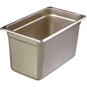Carlisle FoodService Products Durapan Stainless Steel Pan 1/9 Size, Hotel Pan for Catering, Buffets, Restaurants, Stainless Steel, 2.5 Inches Deep, Silver, (Pack of 6)