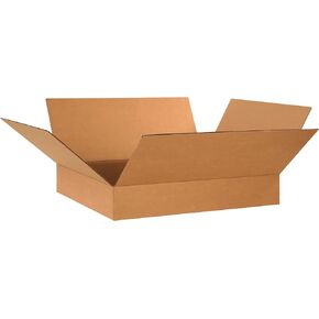 PARTNERS BRAND 24x20x4 Flat Corrugated Boxes, Flat, 24L x 20W x 4H, Pack of 20 | Shipping, Packaging, Moving, Storage Box for Home or Business, Strong Wholesale Bulk Boxes
