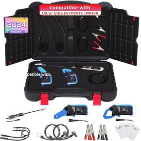 Autel MaxiSys MSOAK Oscilloscope Accessory Kit Compatible with The MaxiFlash VCMI Scanner Ultra MS919 Ultra EV & MP408 Support 65A/650A AC/DC Clamp HT Extension Lead Battery Clip with Carrying