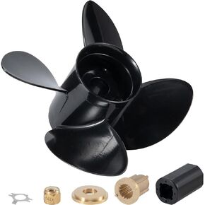 14 1/2 x 17(Hub Kits Included) Upgrade Aluminum Boat Propeller Fit Mercury Outboard Engines 135-300 HP Mercruiser Alpha &Bravo ONE, 4 Blades 15 Spline Tooth,14.5dia x 17pitch Prop RH
