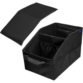 Car Seat Organizer - Passenger Seat Organizer, Collapsible Small Car Seat Storage Organizer with Lid