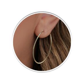 Dangly Earring Hoops 20 Gauge - 14k Gold Filled Hoop Earrings For Women - Big Hoops For Ear