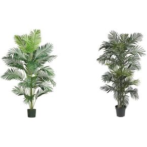 Nearly Natural 5261 7ft. Paradise Palm,Green | Nearly Natural 5289 6.5ft. Golden Cane Palm Silk Tree,Green