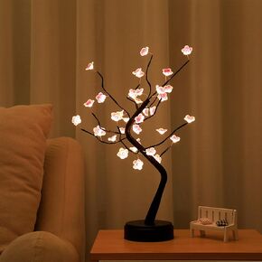20" 108LED Fairy Sparkly Tree Lamp with Remote Control, USB&3AA Powered 8 Modes, DIY Bonsai Artificial Tree Lights, Fairy Spirit Tree Light for Bedrooms Desktop Christmas (Warm White)