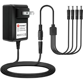 PKPOWER 4 Way Splitter Connector 4-in-1 AC DC Adapter for Lorex CVA4910 Swann CCTV Security Camera, Power Supply for Q-See QSDS4122 QS-POWER4 Charger