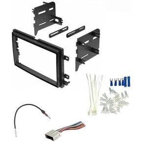 Double DIN Car Stereo Radio Kit, Wire Harness, Antenna Adapter, and Install Parts Made for Ford: 2004-2008 F-150 (2004 No Heritage), 2005-2010 Super Duty F-250/350/450/550 -Will not retain Factory Sub