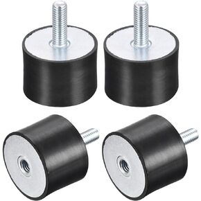 uxcell Rubber Mounts 4pcs M8 Male/Female Vibration Isolator Shock Absorber D40mmxH30mm, for Garage Motor Air Compressor Car Boat Bobbins