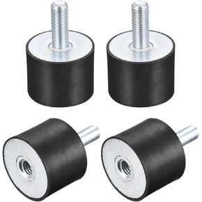 4 قطع من حوامل مطاطية من uxcell M8 ذكر/أنثى ممتص للصدمات D40mmxH30mm، لمحرك المرآب وضاغط الهواء وبكرات قارب السيارة in Kuwait