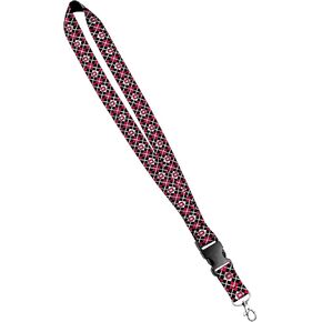 University of Utah Utes Lanyard - Argyle - Satin Keychain Necklace, ID Badge Holder - 1 Inch