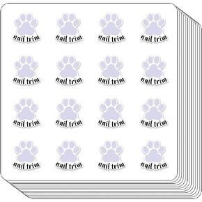 Pet Nail Trim Planner Stickers, 0.5 Inch Cat Dog Scrapbooking Arts Calendar Kids Crafting 208-Pack