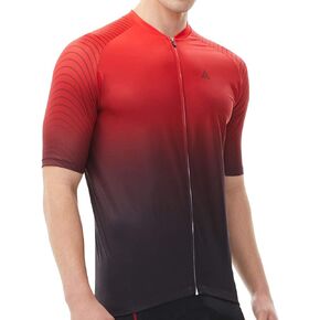Hikenture Cycling Jersey Men, Short Sleeve Bike Jersey, Full Zipper Cycling Shirts with 3 Pockets, Breathable Bike Shirt