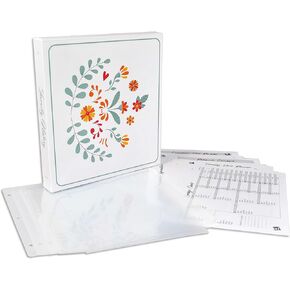 UniKeep Family History Records Organizer Case with Binder Rings (Poly Ring, Dark, 1.5 Inch Spine)
