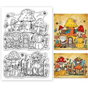 ORIGACH Elegant Lady Vintage Clear Stamps Silicone Stamps for Cards Making DIY Scrapbooking Photo Album Decoration, 6.3x4.3inch