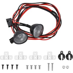 SING F LTD 1 Set RC Car Headlight 1/10 RC Car Round Roof Light Adjustable Bracket Light RC Crawler Car Searchlight Compatible with SCX10 Compatible with Axial TRX4