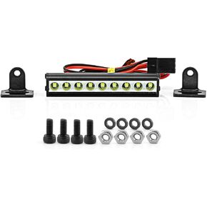 RC Light Bar Led Lights inch Metal Roof Lamp Super Bright Light Kit for TRX4 Traxxas SCX10 90046 D90 Axial RGT R96 1/8,1/10/,1/12,1/16,1/18 RC Crawler Car (53mm)