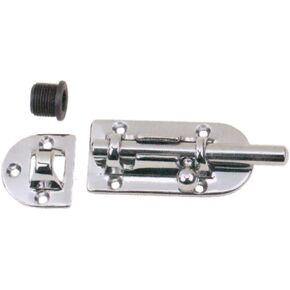Perko 0947DP1CHR Chrome-Plated Bronze 3/8"" Barrel Bolt - 3-7/16"" x 1-7/16""", Steel