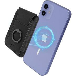 Phone Card Holder 3-in-1 Magnetic Wallet with 360°Phone Grip,Compatible with MagSafe Wallet and Phone Stand Magnetic Phone Wallet for iPhone 15/14/13/12 and Pro/ProMax/Plus Series Pink
