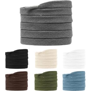 Premium Shoe Laces for Sneakers 25/64" Diameter Trendy Colors - Flat Shoelaces for Sneakers, Premium Quality Shoe Laces