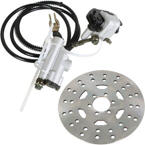 labwork Rear Hydraulic Brake Assembly 1.55m Hose Master Cylinder Caliper and Disc Rotor Replacement for Go-kart