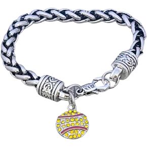 Sportybella Softball Bracelet, Girls Softball Jewelry, Softball Charm Bracelet, Softball Player, Softball Team and Coach Gift