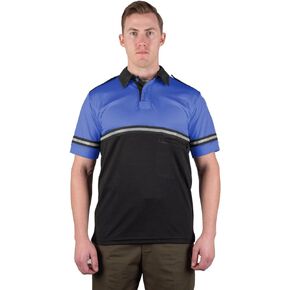 First Class Two Tone Bike Patrol Shirt with Reflective Stripes and Zipper Pocket