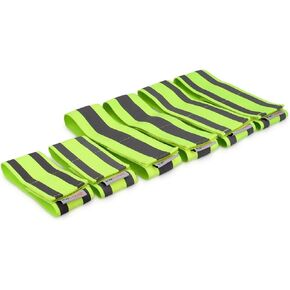 kwmobile 6X Reflective Armbands - High Visibility Outdoor Reflective Bands for Jogging Cycling Walking - Reflector Strap for Arm Leg Ankle Wrist