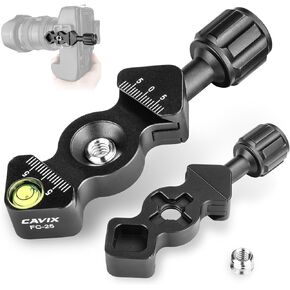 Mini Fish Bone Style Quick Release Clamp with 3/8"-1/4" Screw Adapter for Tripod Head Compatible with Arca Style Plate
