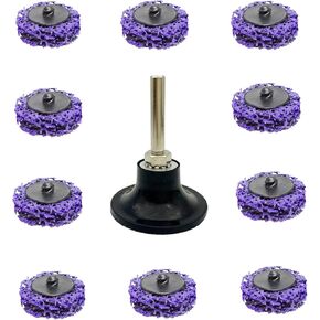 21 حزمة من عجلة القرص الشريطية مقاس 2 بوصة لمطحنة الزوايا الكاشطة سريعة التغيير، أقراص الشريط السهلة، مع حامل وسادة القرص مقاس 2 بوصة، قرص الصنفرة لإزالة الطلاء وعجلة التجريد لآلة الصنفرة in Kuwait