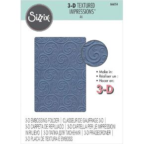 Ornamental Spiral 3-D Textured Impressions Embossing Folder - Sizzix