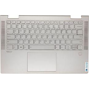حافظة علوية بديلة مسند راحة اليد لجهاز Lenovo Yoga C740-14IML C740-14 سلسلة كمبيوتر محمول بإضاءة خلفية مجموعة لوحة اللمس غطاء علوي 5CB0U43990 Mica