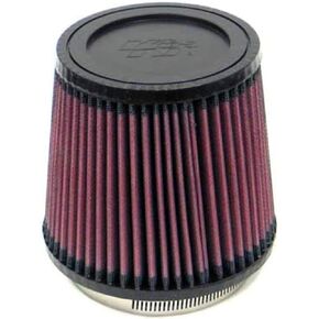 K&N Universal Clamp-On Air Intake Filter: High Performance, Premium, Washable, Replacement Filter: Flange Diameter: 3.75 In, Filter Height: 5 In, Flange Length: 0.625 In, Shape: Round Tapered, RU-4250