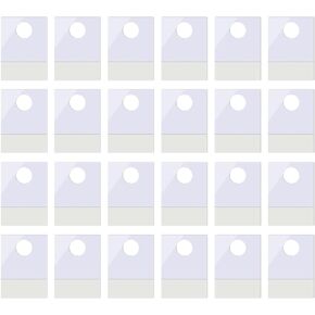 400 Pieces Clear Sticky Hanging Tabs,1.0 x 1.7 inch, J-Hook Hanging Tabs for Products Hanging Tabs with Adhesive, Ultra Strong Self Adhesive Hang Tabs, Tag Hook for Sale Items, Store Retail Display