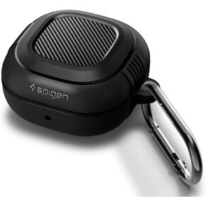 Spigen Rugged Armor مصمم لسماعات Galaxy Buds FE (2023) / Galaxy Buds2 Pro (2022) / Buds 2 (2021) / Buds Pro (2021) / Buds Live (2020) غطاء واقٍ مضاد للصدمات - أسود غير لامع