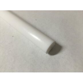 Acetal Copolymer Plastic Round Rod 1.50" Diameter, 12" Length - White Color