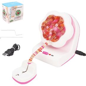 طقم دوار الخرز الطيني الكهربائي - آلة خيط الخرز الأوتوماتيكية مع إبرتين لصنع المجوهرات - خرز الخصر والأساور والقلائد أداة DIY بدون جهد in Kuwait