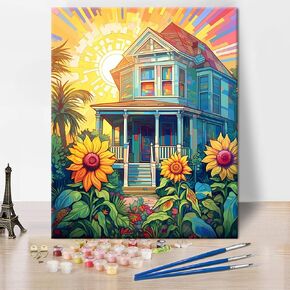 Rebotipy Buddha Oil Paint by Numbers Kit for Adults Lotus Flower Candle Paint by Numbers Abstract Colorful Buddha Paint by Numbers Kits on Canvas DIY Paint by Numbers for Adults Beginner 16x20inch