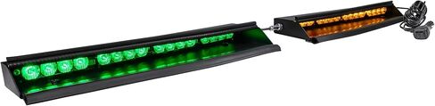 SolarBlast 48W AMBER LED شريط ضوء تحذير ستروب [48 وضع فلاش] [Plug-N-Play] [ملاءمة عالمية] شريط إضاءة داخلي للطوارئ وامض أصفر لمركبات الشاحنات in Kuwait