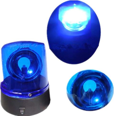 EKDJKK 3 بوصة دوارة حمراء وامضة منارة حفلة مصباح DJ ستروب ضوء، 360 درجة وامض مضيئة أضواء تحذير السلامة الطوارئ LED سيارة الشرطة أضواء صفارة الإنذار القوية (أزرق، الحجم: 2PCS) in Kuwait