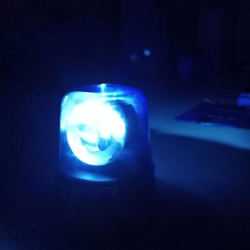 EKDJKK 3 بوصة دوارة حمراء وامضة منارة حفلة مصباح DJ ستروب ضوء، 360 درجة وامض مضيئة أضواء تحذير السلامة الطوارئ LED سيارة الشرطة أضواء صفارة الإنذار القوية (أزرق، الحجم: 2PCS) in Kuwait