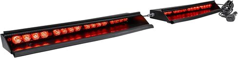 SolarBlast 48W AMBER LED شريط ضوء تحذير ستروب [48 وضع فلاش] [Plug-N-Play] [ملاءمة عالمية] شريط إضاءة داخلي للطوارئ وامض أصفر لمركبات الشاحنات in Kuwait