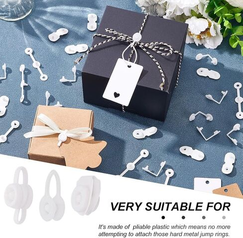 NBEADS 200 Pcs Plastic Snap Button, Keychain Connector Tab Snap Clip Button Fastener Wristbands for Wristbands Raincoats Stationery Clothing, Black/White in Saudi Arabia
