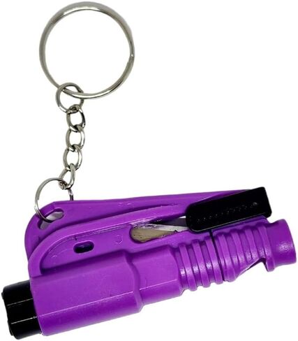 THE LITTLE BLACK BOCKS Emergency Car Window Breaker 3 in 1 seatbelt cutter glass breaker whistle keychain, Keychain tool, Car must haves, Car emergency tool, Rescue tool, escape tool (1, Orange 3in1) in Saudi Arabia